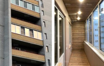 Ремонт лоджии 8 м2 с остеклением, теплым полом, отделкой ламинатом и ПВХ панелями под ключ