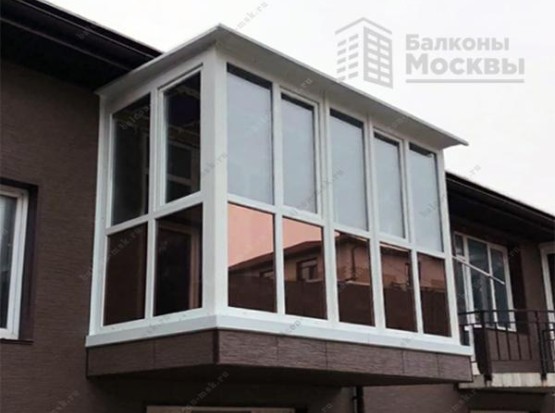 Пластиковые окна на балкон (Француз с тонировкой)