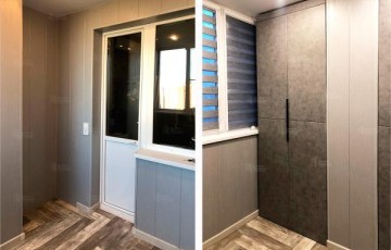 Отделка лоджии «под ключ» со встроенными шкафами: цена с материалами