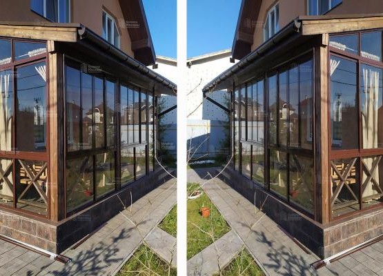  Полутеплое остекление веранды