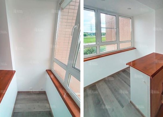 Европейский стандарт: теплое остекление и лаконичная отделка лоджии