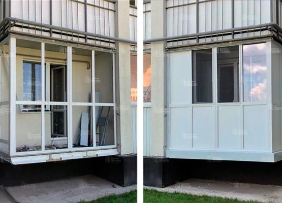 Французское остекление балкона с отделкой: элегантность и приватность