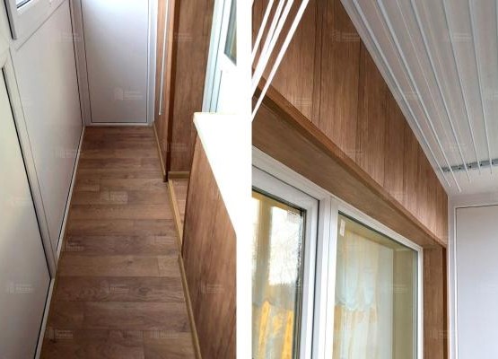 Ремонт балкона: кейс французского остекления с глухим цоколем из сэндвич-панелей