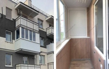 Утепление балкона 3,26х0,88 м с отделкой под ключ