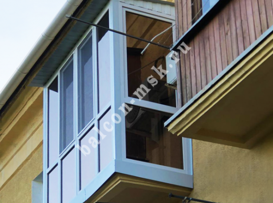 Ремонт балкона 3.0х0.8м с установкой французского остекления