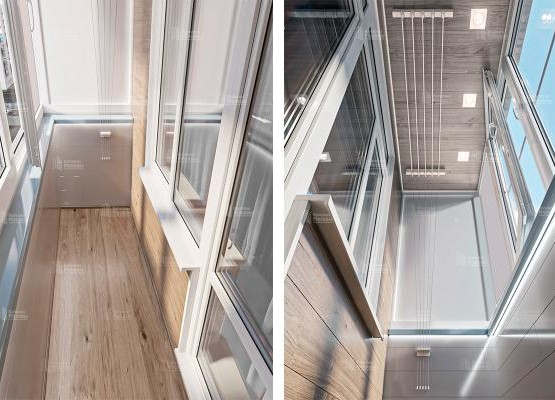 Утепление балкона с отделкой под ключ: Окна, ПВХ-панели + ламинат