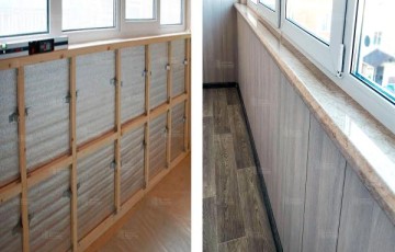 Утепление лоджии 4 м2 пенофолом с комплексной отделкой ПВХ панелями