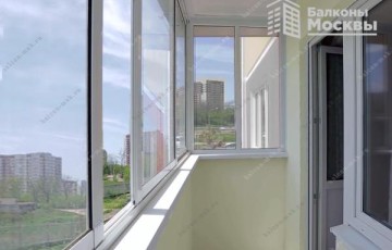 Раздвижное остекление Г-образного балкона 3,0х1,0 м Раздвижное остекление Г-образного балкона 3,0х1,0 м