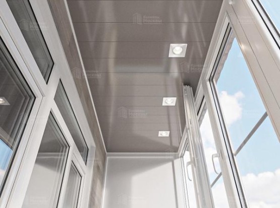 Остекление балкона с отделкой ПВХ, ламинатом и керамической плиткой  Остекление балкона с отделкой ПВХ, ламинатом и керамической плиткой