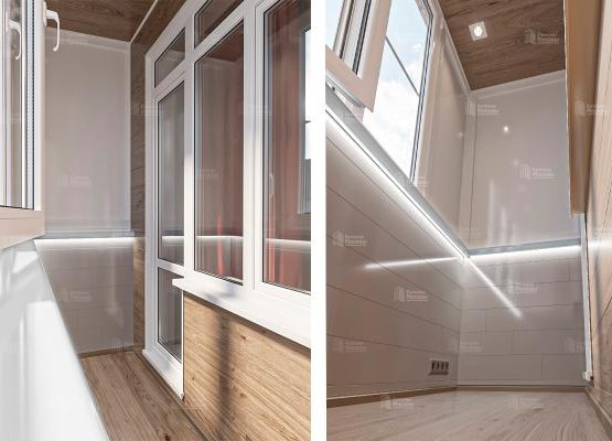 Практичный минимализм: превратили холодный балкон в теплую комнату