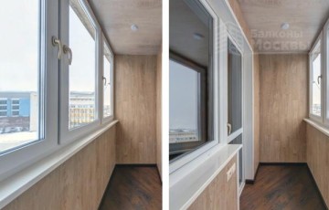 Современный ремонт балкона ламинатом