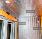 Утепление потолка вспененным политиленом фольгированым (пенофол) 10 мм