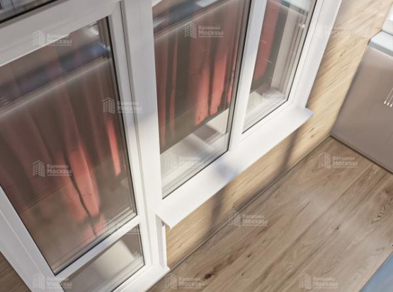 Расчет остекления балкона с отделкой ПВХ панелями и ламинатом