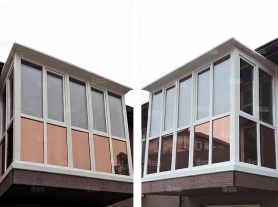 Пластиковые окна на балкон (Француз с тонировкой)