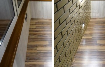 Отделка кирпичного балкона