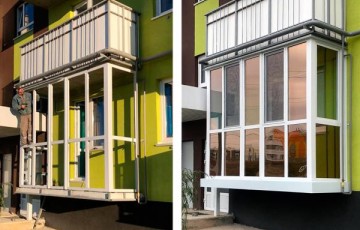 Цена на остекление балкона с панорамным видом и зеркальной тонировкой