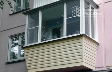 Расчёт стоимости ремонта балкона с выносом остекления по подоконнику