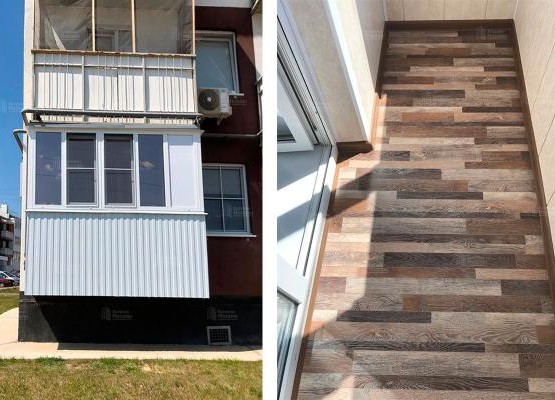 Ремонт балкона под ключ: Пакет Остекление + Теплый контур + Отделка