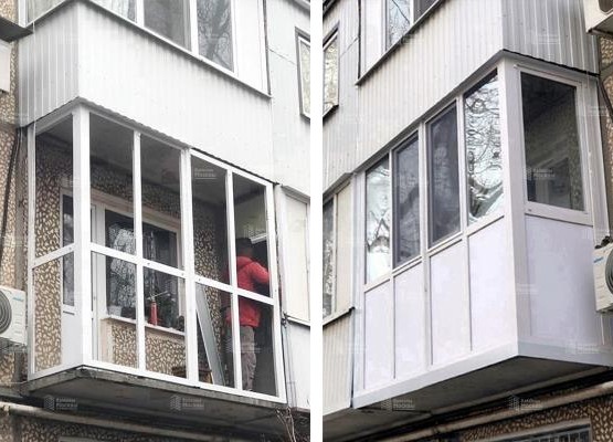 Кейс: Ремонт балкона с французскими окнами и отделкой под ключ 