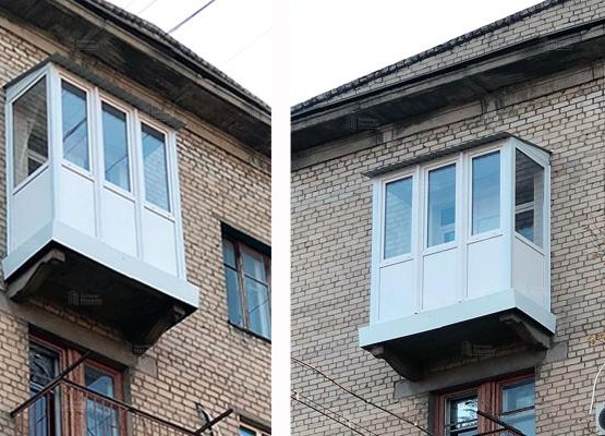 Ремонт балкона в сталинском доме: наш кейс французского остекления с крышей из профнастила и цоколем из сэндвич-панелей