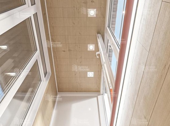 Расчет остекления балкона с отделкой натуральным деревом