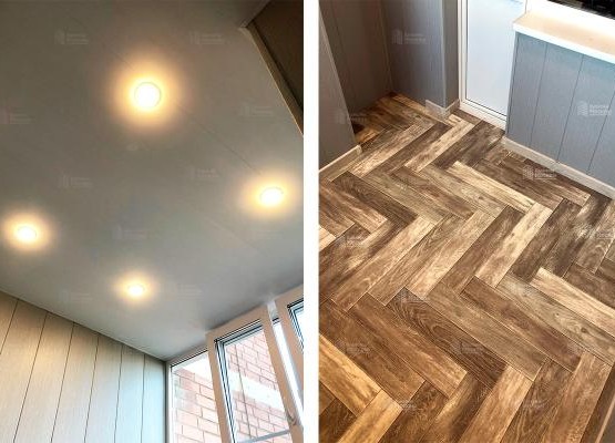 Цена на ремонт лоджии в Москве — пример с остеклением, утеплением и отделкой