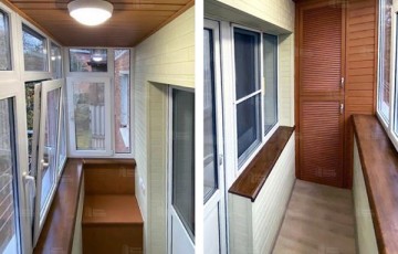 Теплый балкон с экологичной отделкой паркетом из липы