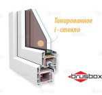 ПВХ окна Брусбокс (тонированные)