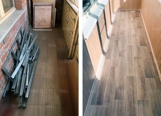 Отделка лоджии 8 м2: кейс с остеклением Exprof, утеплением, отделкой и светом