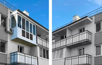 Французский балкон-панорама с приватной тонировкой