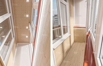 Расчет остекления балкона с отделкой натуральным деревом