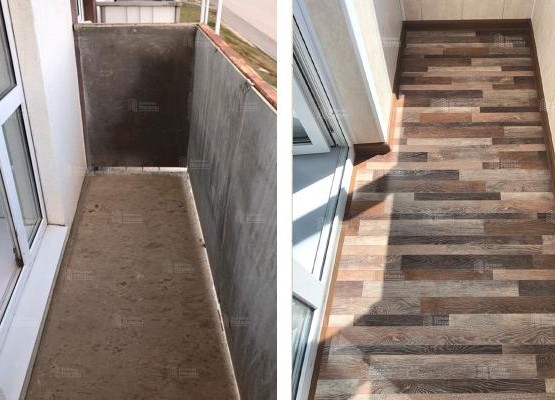 Ремонт балкона под ключ: Пакет Остекление + Теплый контур + Отделка