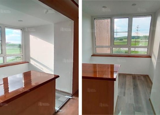 Комплексная отделка лоджии под ключ: остекление и обшивка гипсокартоном