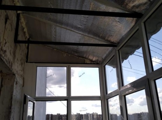 Расчет установки независимой крыши на балкон