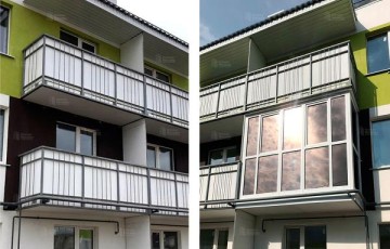  Французское остекление балкона с тонировкой «Панорамный балкон»