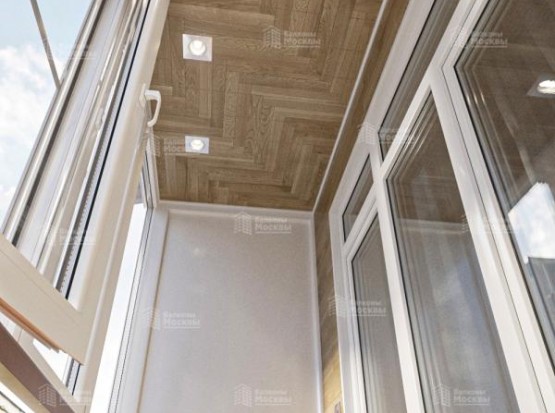 Балкон под ключ с отделкой декоративной плиткой