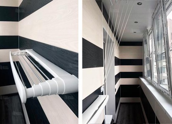 Остекление лоджии 6 м с обшивкой ПВХ панелями и ламинатом