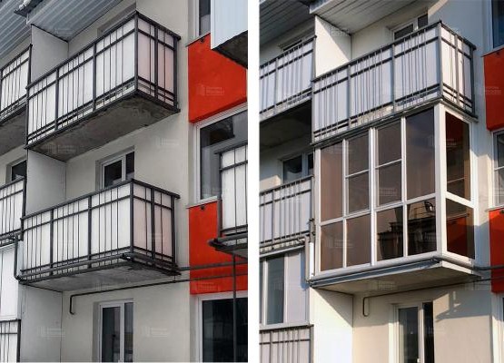 Панорамное остекление с красивым видом на город