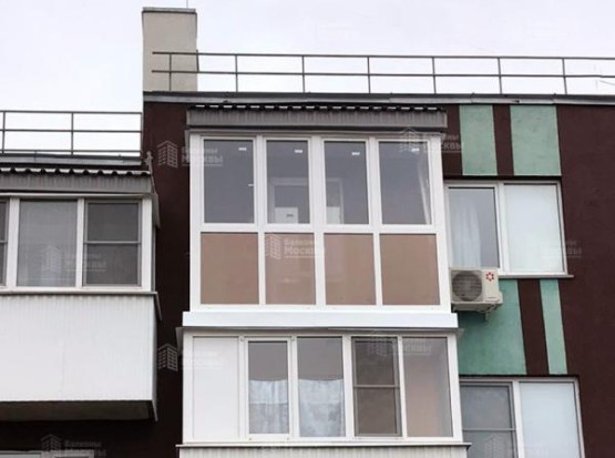 Французское остекление с тонировкой нижнего яруса