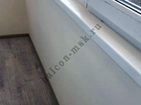 Остекление балкона 3,0х0,7 м с внутренней отделкой ГКЛ