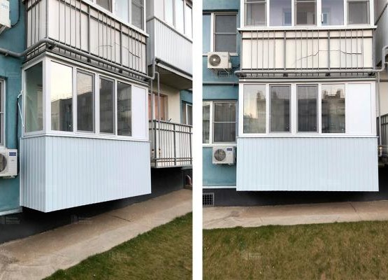 Утепление балкона с объединением: отделка, теплый пол, свет, откосы в тон