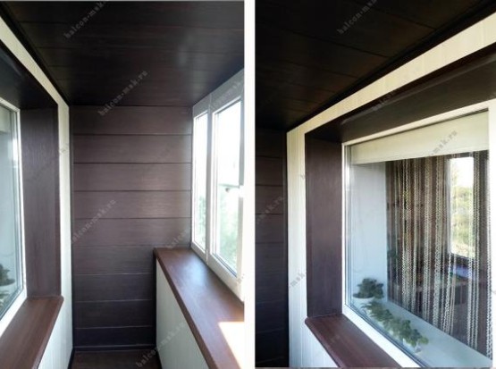 Практичный вариант утепления балкона 3.2 х 0.7 с обшивкой ПВХ панелями