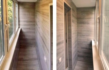 Отделка балкона. Ламинат