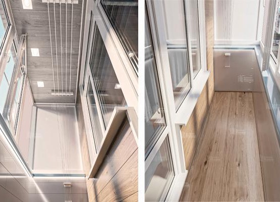 Тёплый контур: остекление балкона + отделка ПВХ и ламинатом