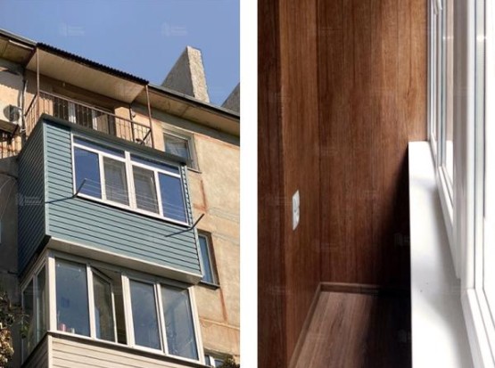 Расчет остекления балкона с фрамугами и внутренней отделкой