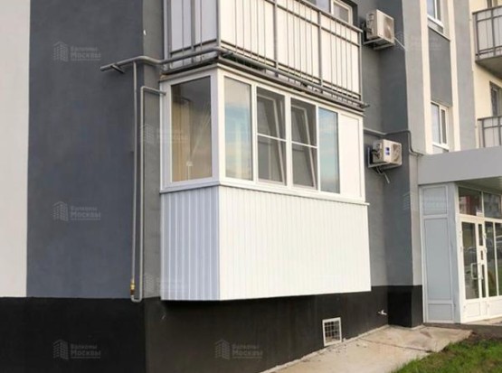 Ремонт П-образного балкона 3.3х0.8 м