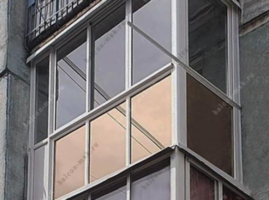 Ремонт балкона с установкой Французского остекления