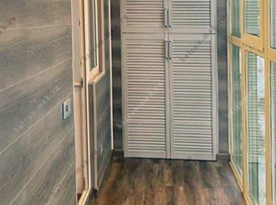 Отделка балкона панелями МДФ