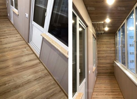 Кейс нашей работы: лоджия 8 кв.м под ключ — остекление, теплые полы + отделка ламинатом и ПВХ-панелями