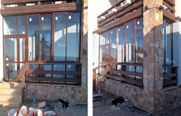 Раздвижное остекление веранды